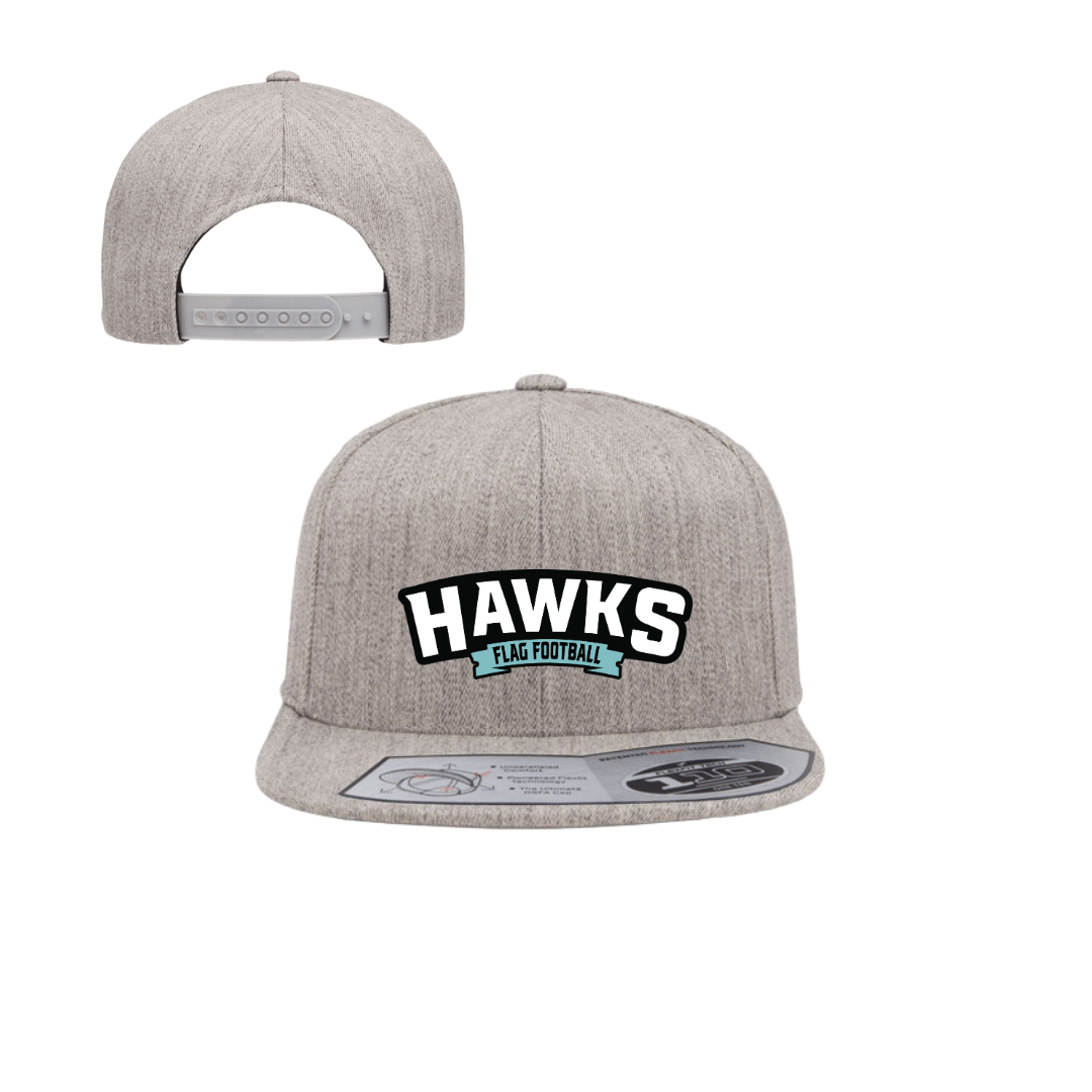 Hawks Flag Football Grey Baseball Hat