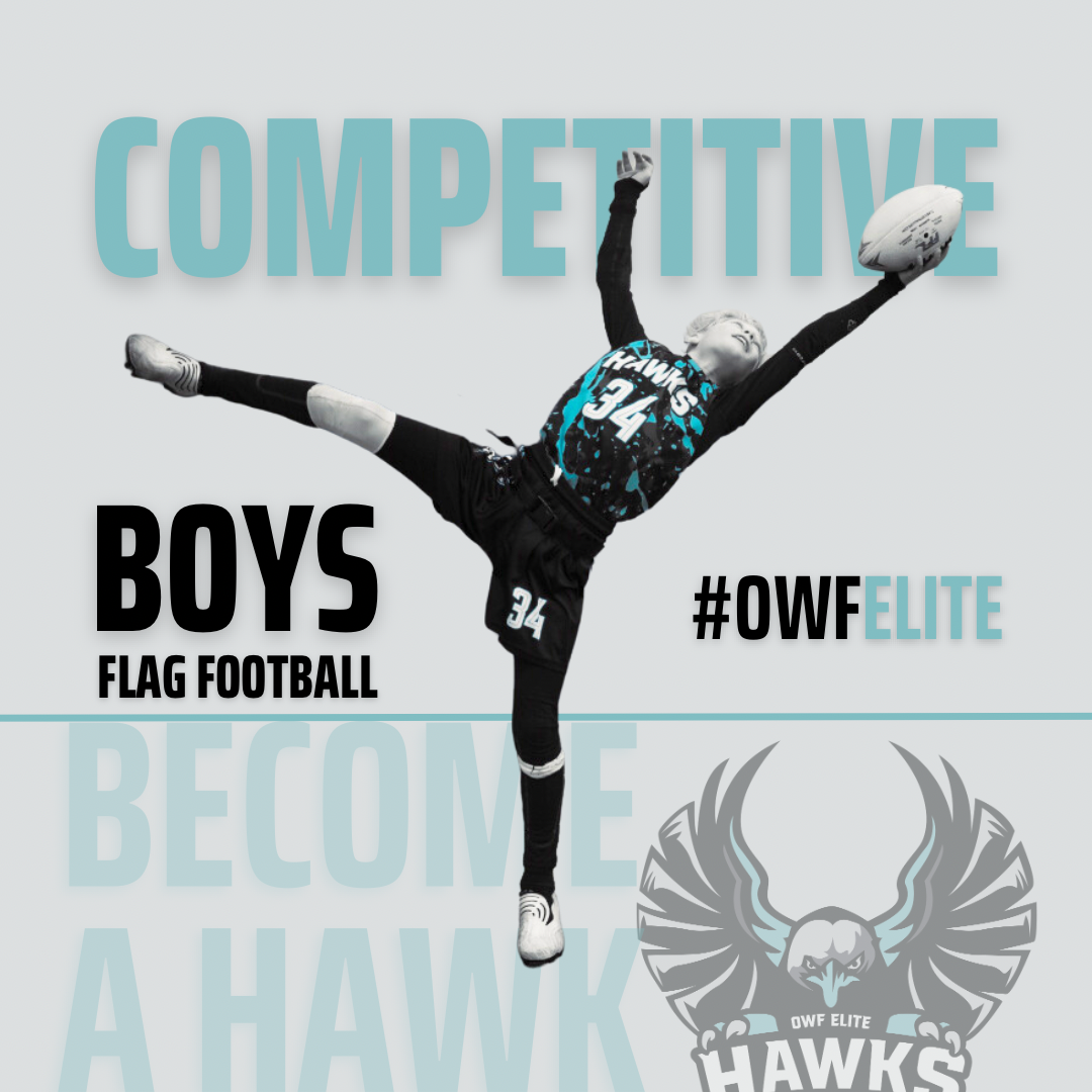 HAWKS YOUTH Boys Program Elite Hawks Competitive Flag Football Program for boys