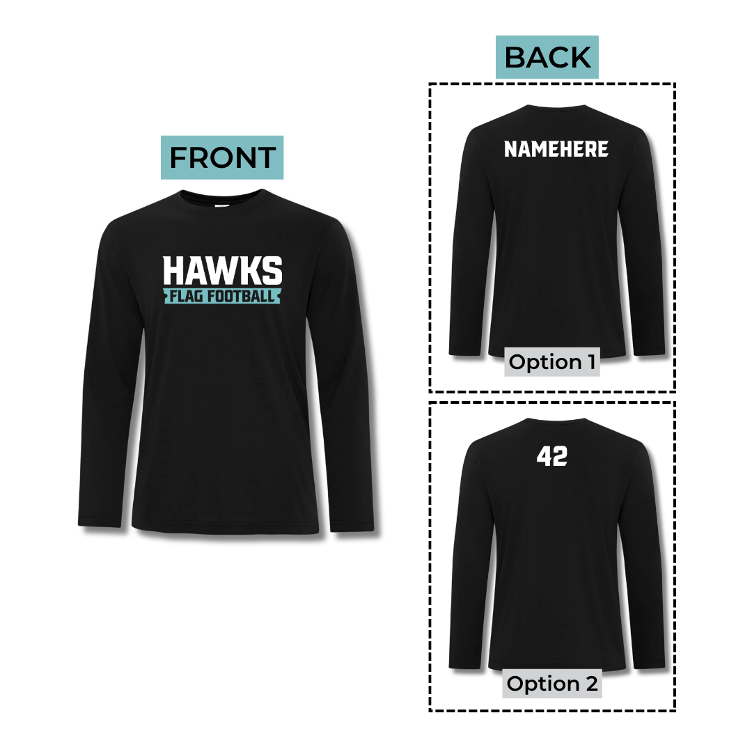 Hawks “Take Flight” Flag Football Long Sleeve