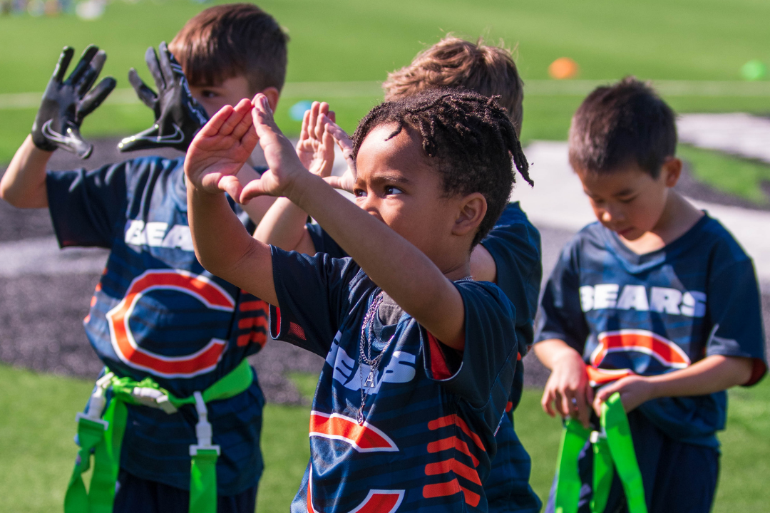 Kids playing flag football